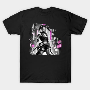 Japanese Style Girl Futuristic T-Shirt